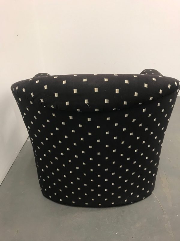 Polkadot mid-century black modular club chair. - Image 3