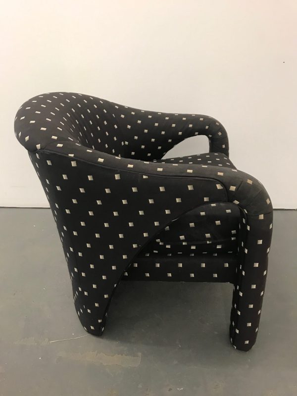 Polkadot mid-century black modular club chair. - Image 2