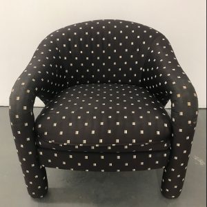 Polkadot mid-century black modular club chair.