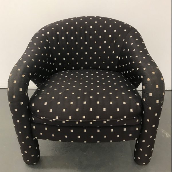 Polkadot mid-century black modular club chair.